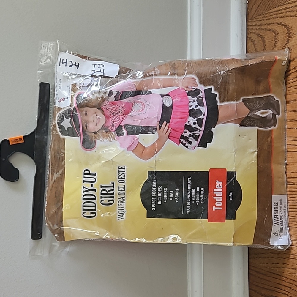 Pink Cowgirl/ Giddy-up Girl Costume. Size 3T-4T.